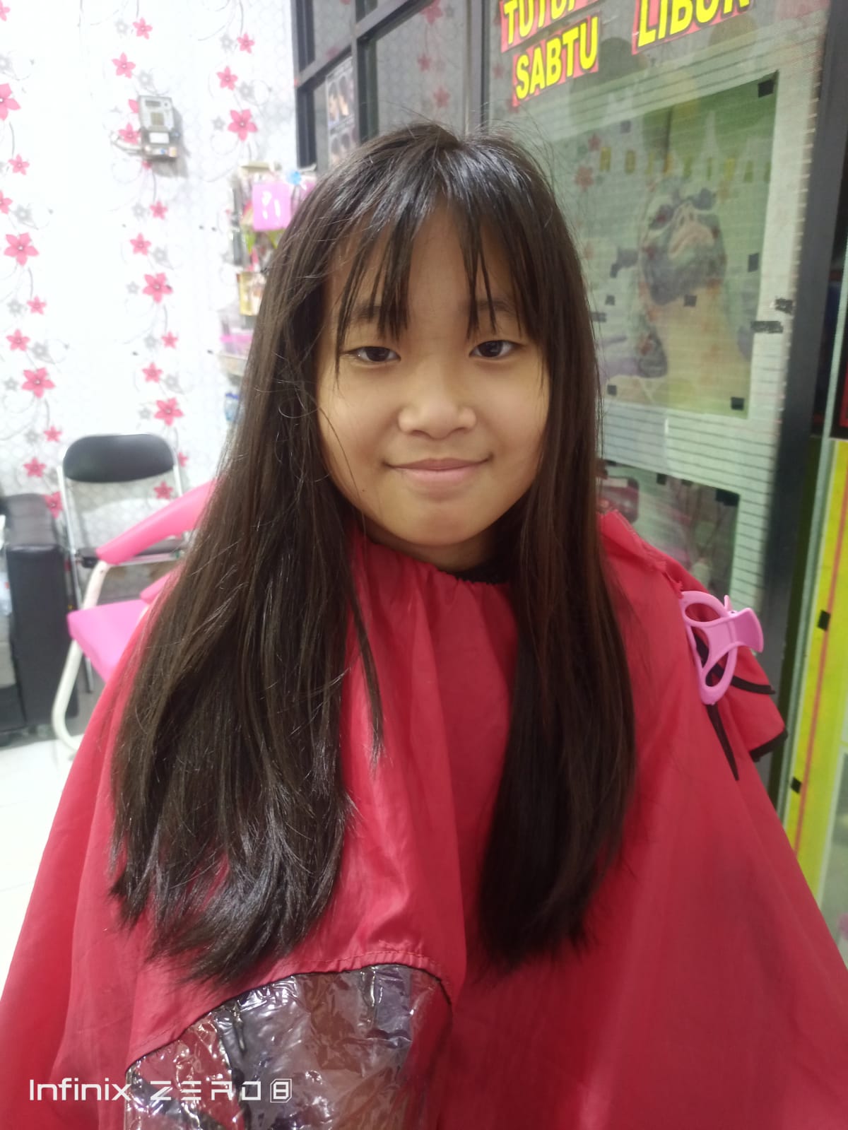 Hasil akhir hair styling